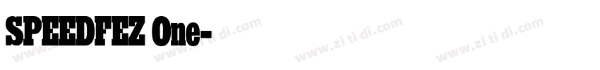 SPEEDFEZ One字体转换
